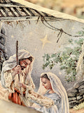 Poszewka na poduszkę gobelinowa swiąteczna «Christmas miracle» (Ze srebrną lureksową nitką)