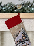 Skarpeta świąteczna na prezenty gobelinowa «Winter Day Magic» (Bez lureksu)
