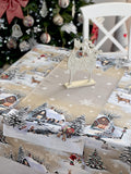 Bieżnik na stół świąteczny gobelinowy «Winter Day Magic» (Bez lureksu)