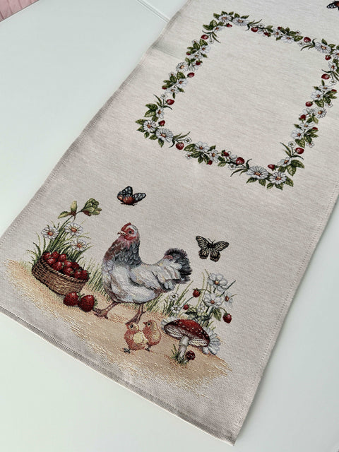 Bieżnik na stół gobelinowy «Rustic romance»