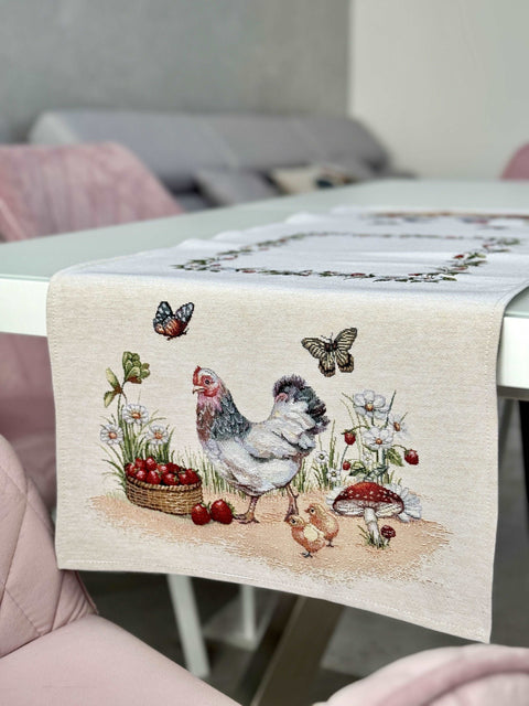 Bieżnik na stół gobelinowy «Rustic romance»