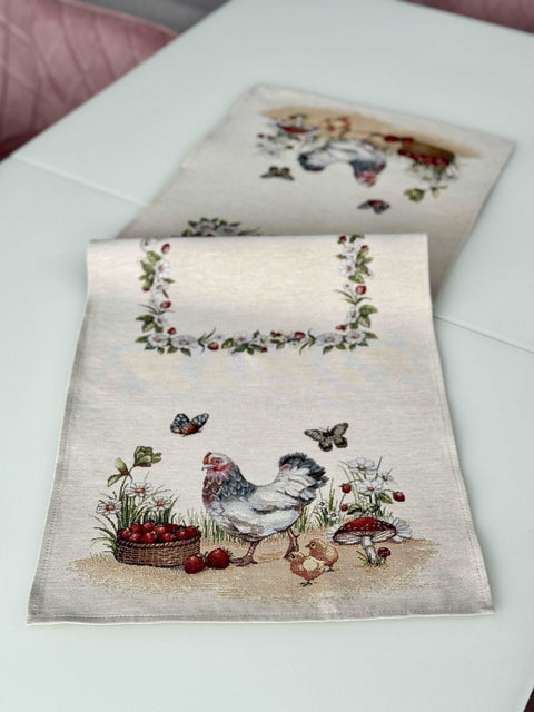 Bieżnik na stół gobelinowy «Rustic romance»