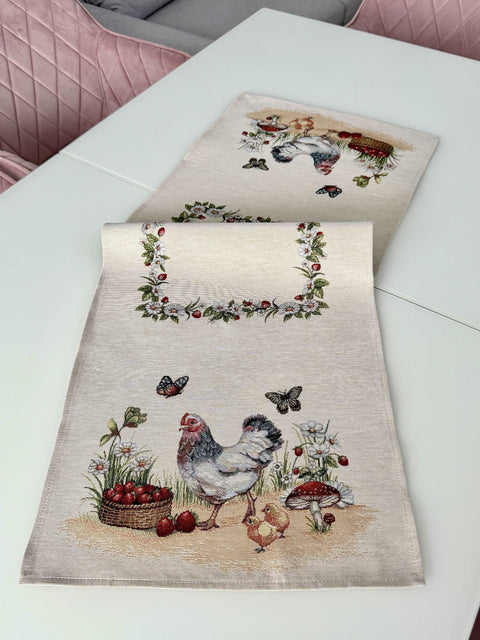 Bieżnik na stół gobelinowy «Rustic romance»