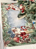 Bieżnik na stół świąteczny gobelinowy «WINDOW» (Z dodatkiem mikrofibry)