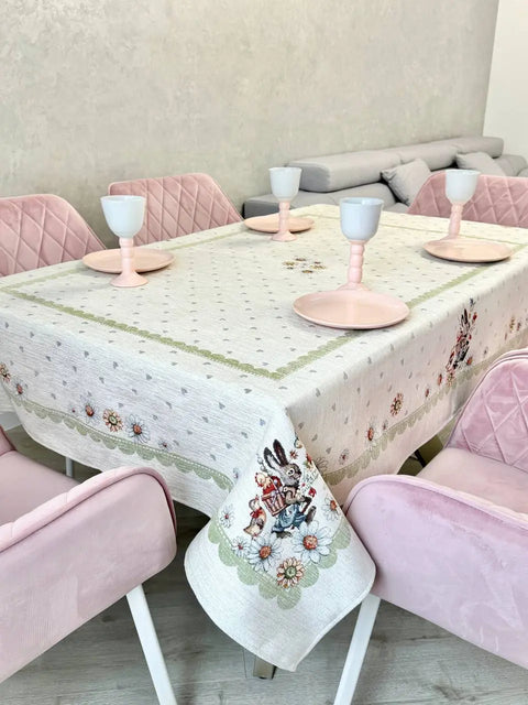 Obrus gobelinowy «Wiosenne kolory» (Z Dodatkiem Mikrofibry) - Textil4Family
