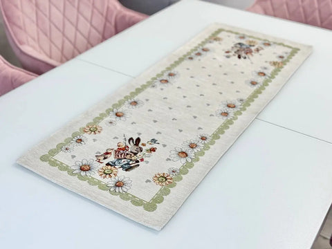 Bieżnik na stół gobelinowy «Wiosenne kolory» (Z Dodatkiem Mikrofibry) - Textil4Family