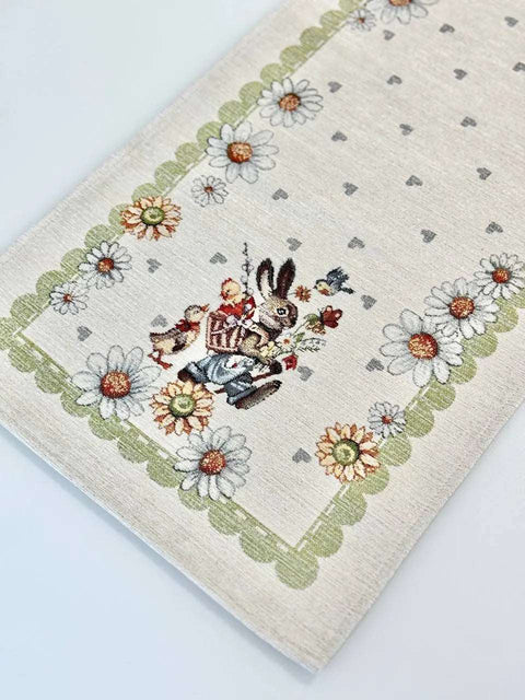 Bieżnik na stół gobelinowy «Wiosenne kolory» (Z Dodatkiem Mikrofibry) - Textil4Family